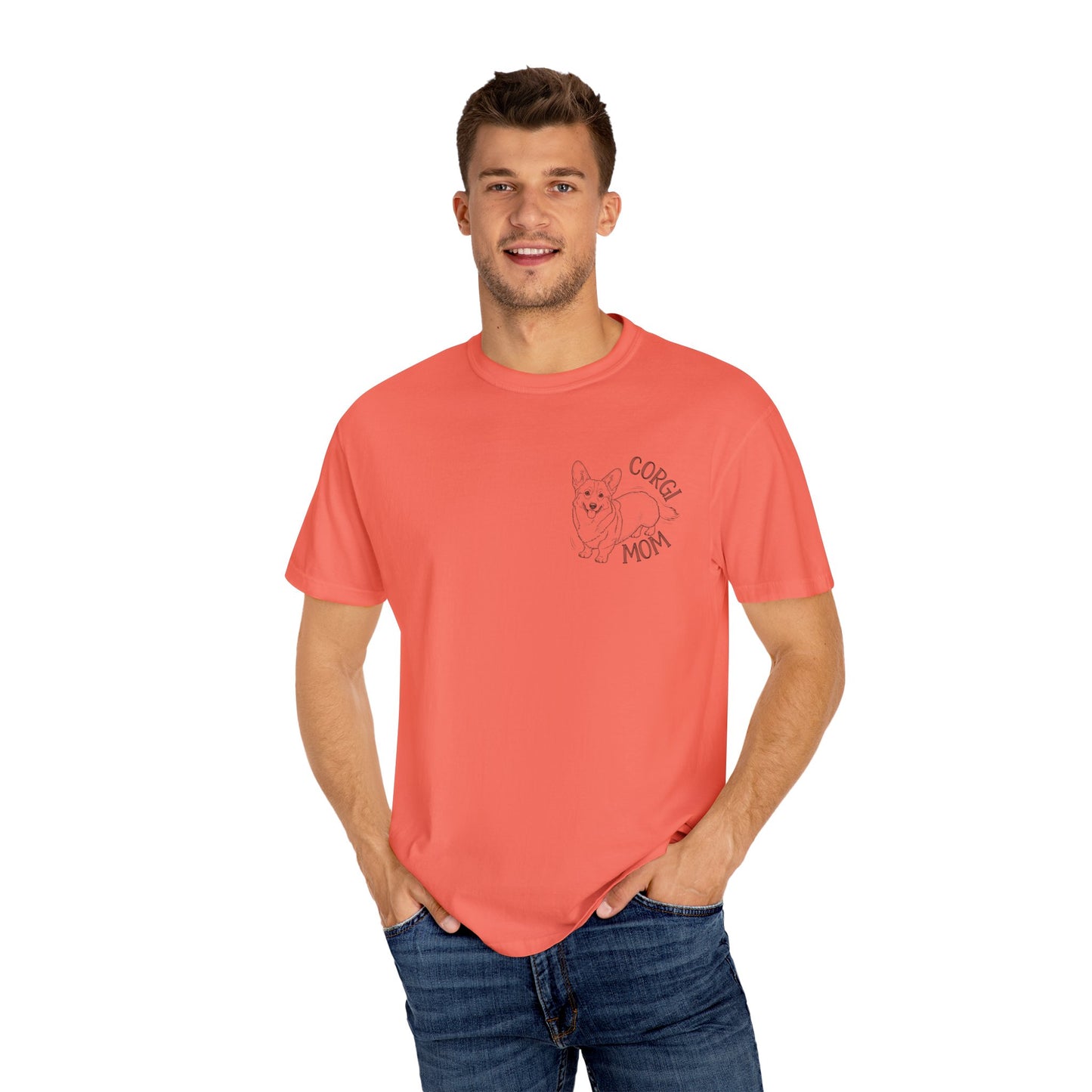 Corgi Mom Unisex Garment-Dyed T-Shirt