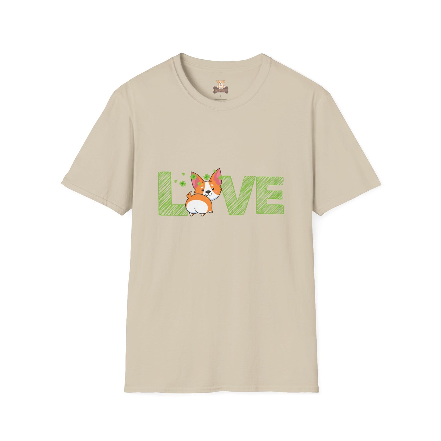 St Patrick Corgi Love Unisex Softstyle T-Shirt