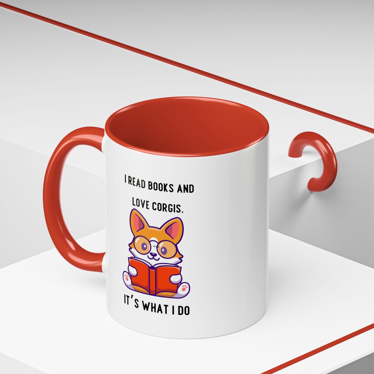 Books and Corgis Coffee Mug, 11oz