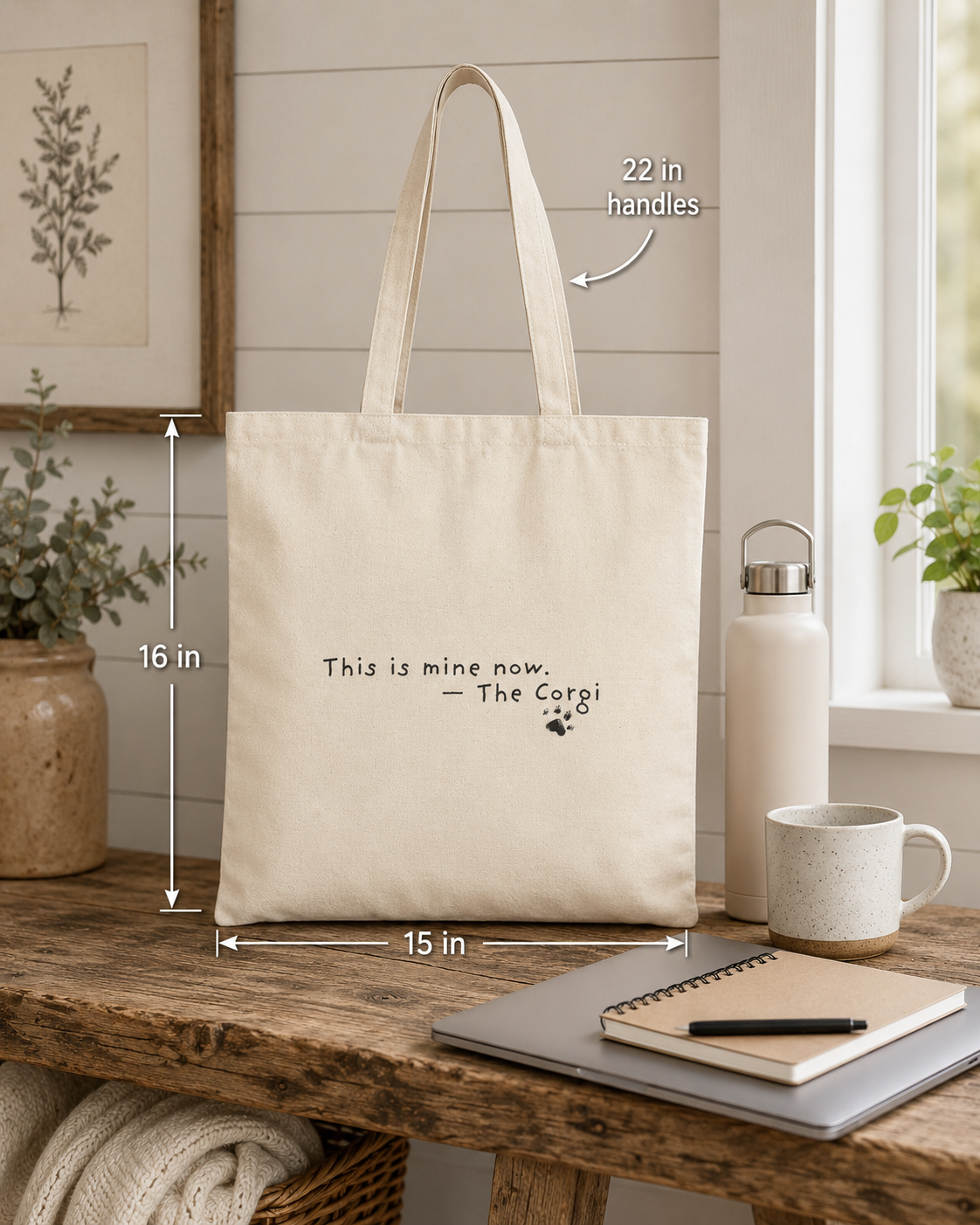 This Is Mine Now Corgi Tote Bag