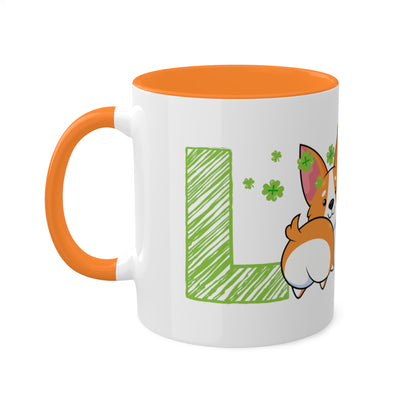 St Patrick Corgi Mug, 11oz