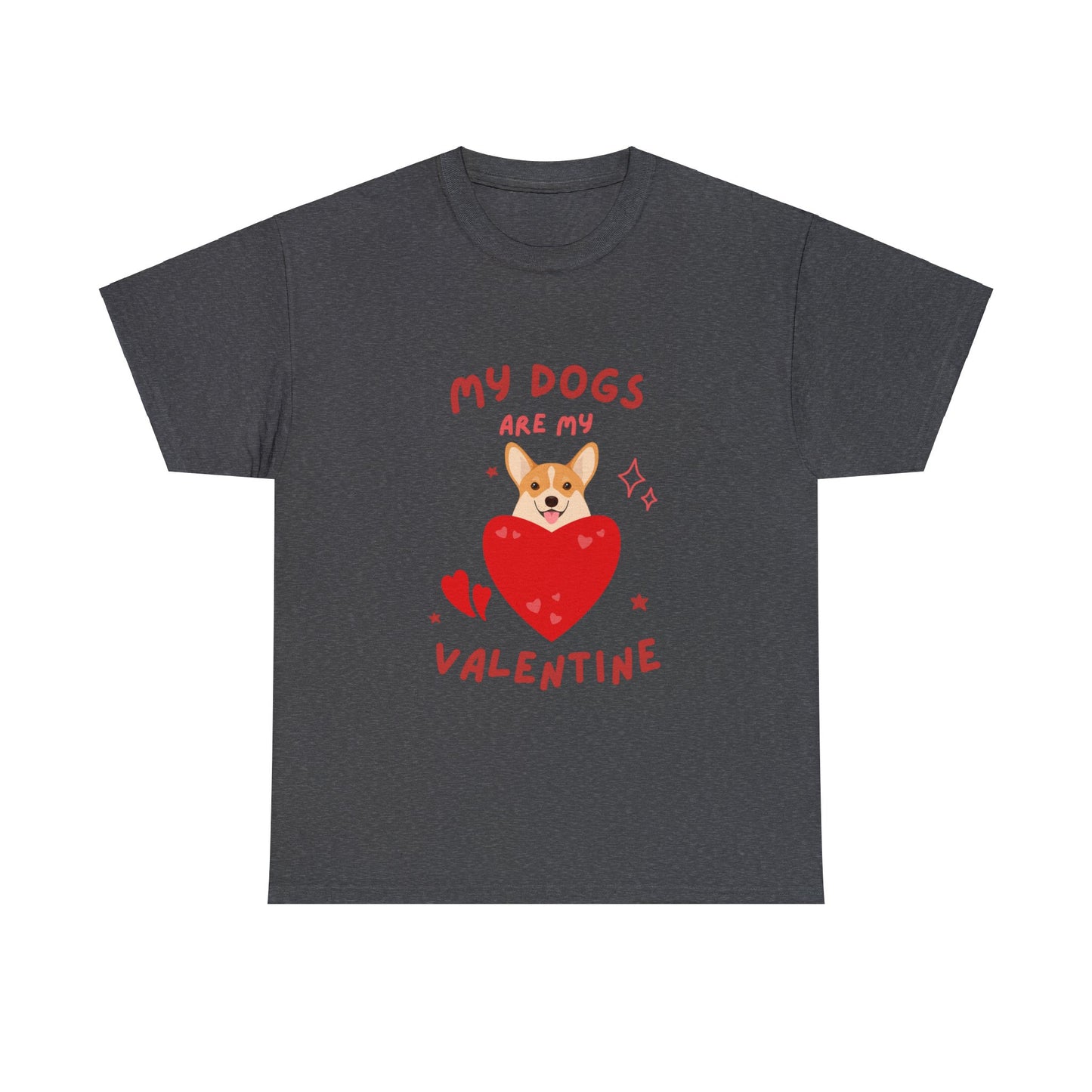 Corgi Valentine Unisex Heavy Cotton Tee