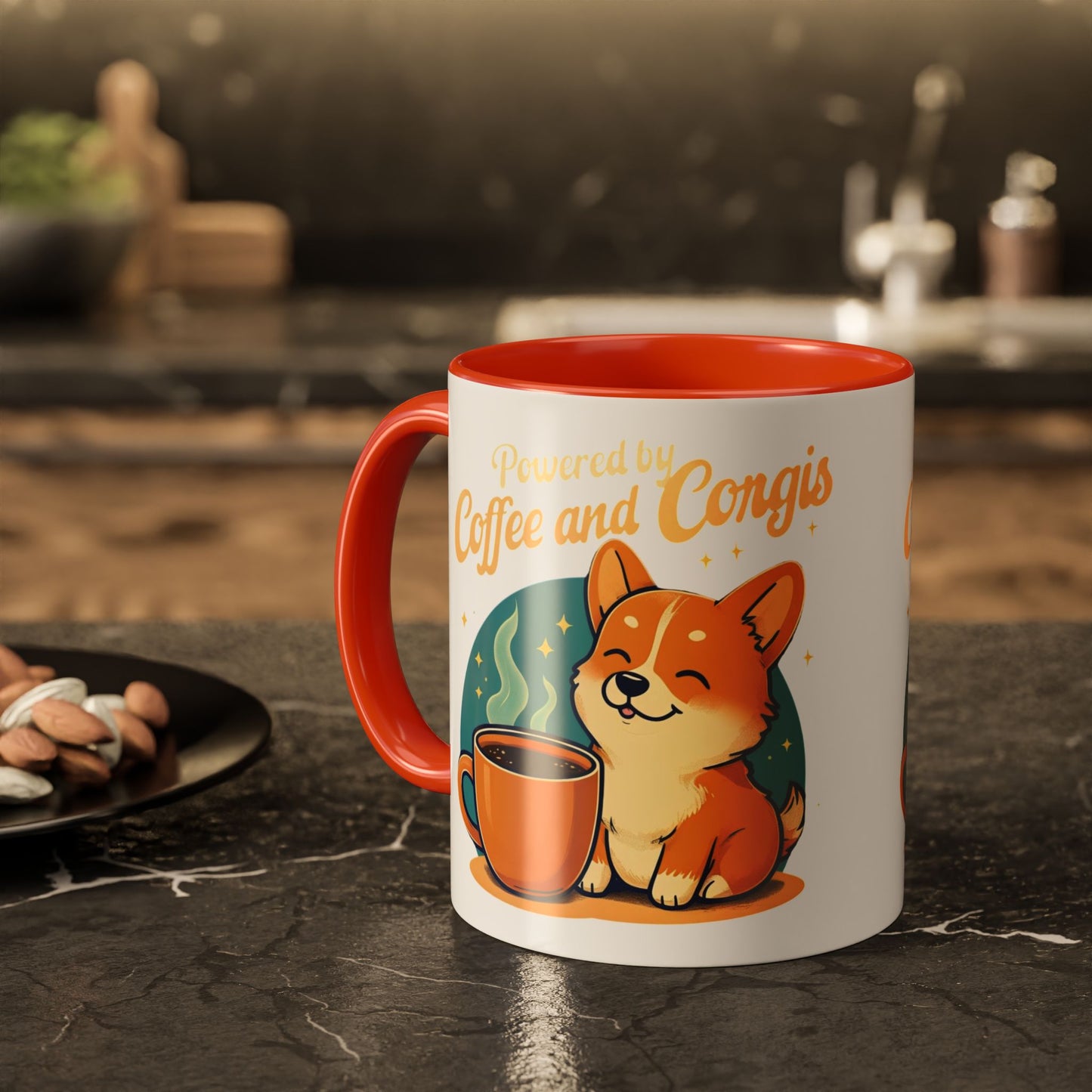 Powered by Coffee and Corgis Mug