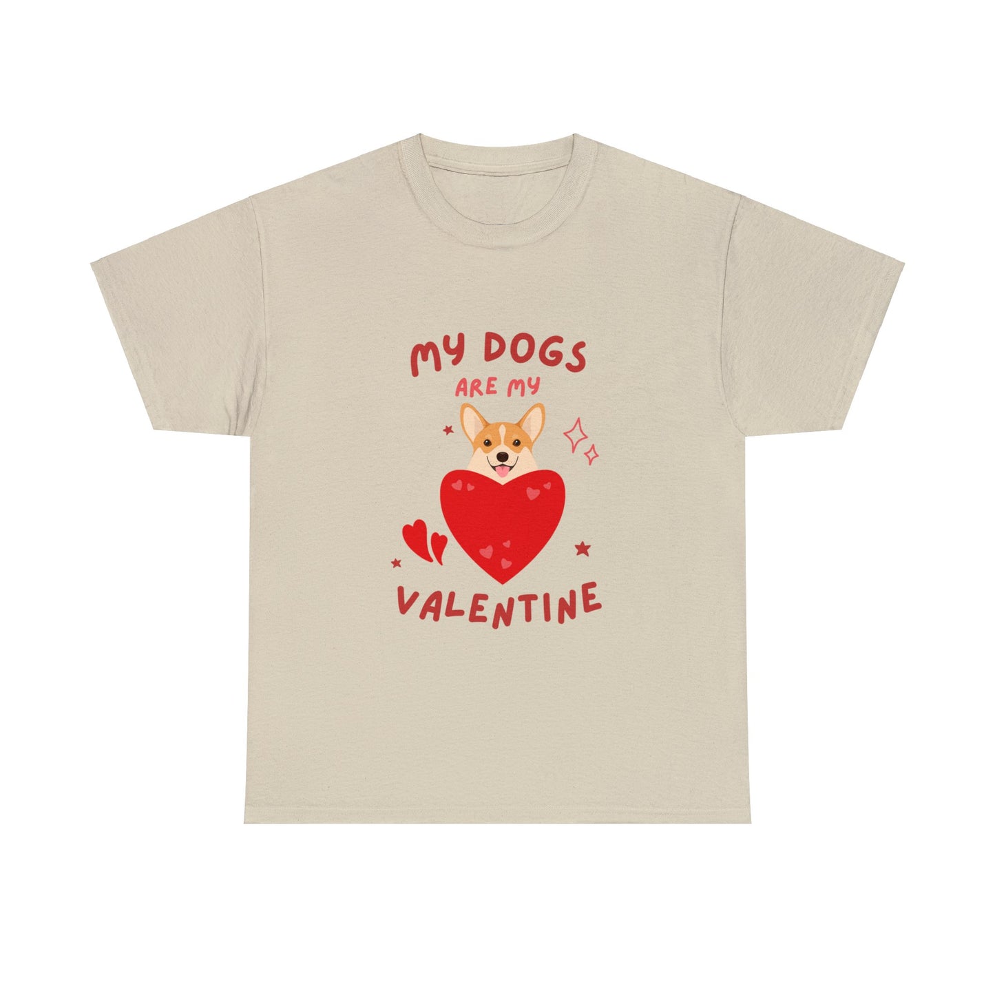 Corgi Valentine Unisex Heavy Cotton Tee