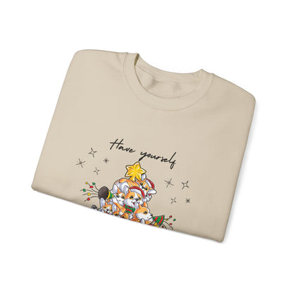 Corgi Little Christmas Heavy Blend™ Crewneck Sweatshirt