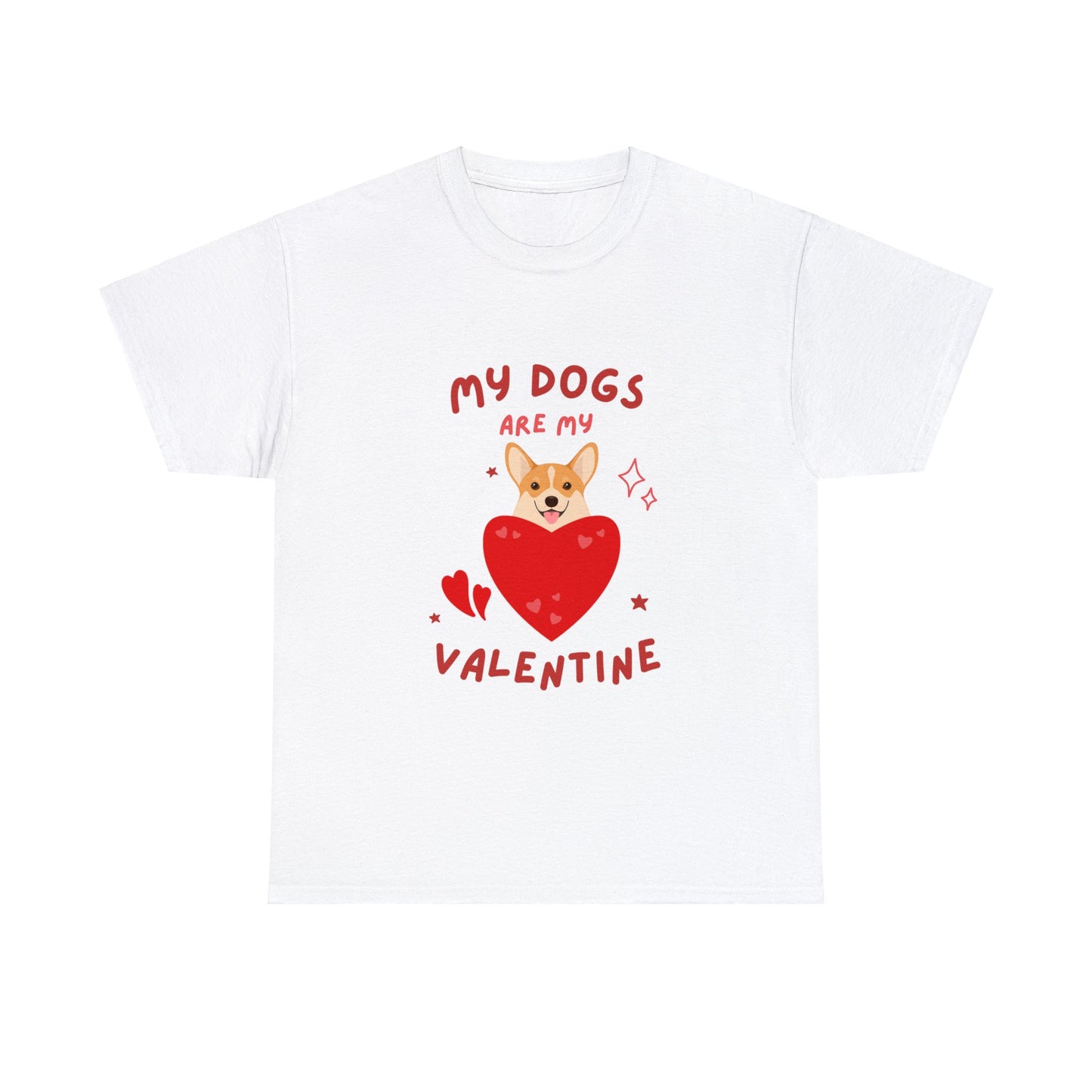 Corgi Valentine Unisex Heavy Cotton Tee