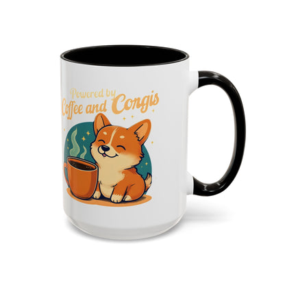 Powered by Coffee and Corgis Mug