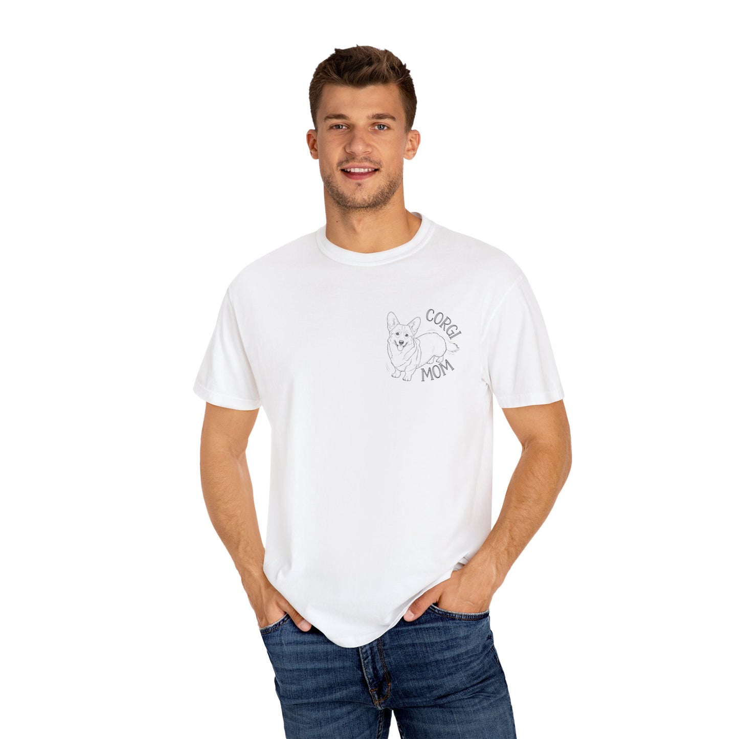 Corgi Mom Unisex Garment-Dyed T-Shirt