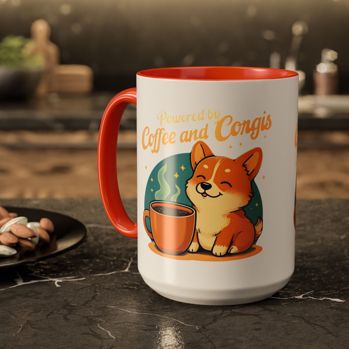Powered by Coffee and Corgis Mug
