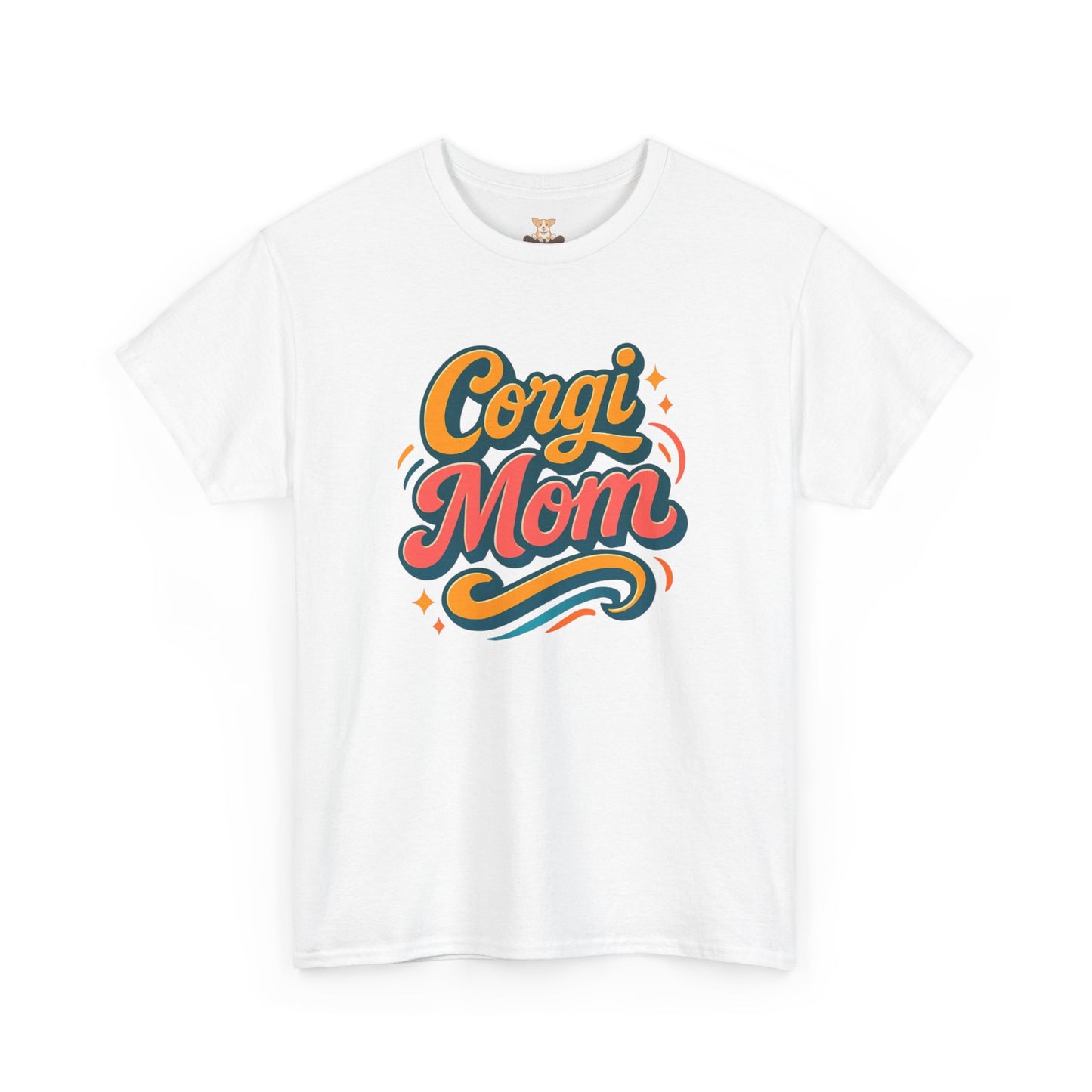 Retro Script Corgi Mom T-Shirt