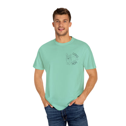 Corgi Mom Unisex Garment-Dyed T-Shirt