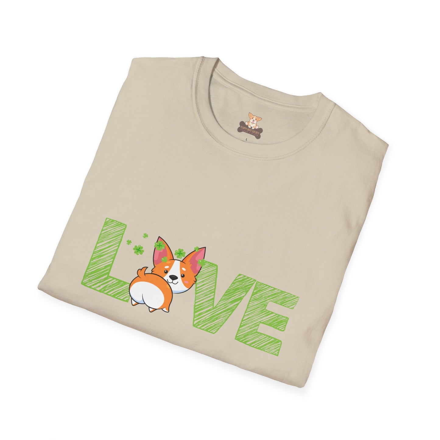 St Patrick Corgi Love Unisex Softstyle T-Shirt