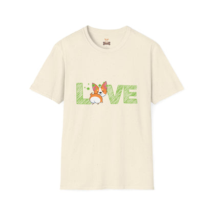 St Patrick Corgi Love Unisex Softstyle T-Shirt