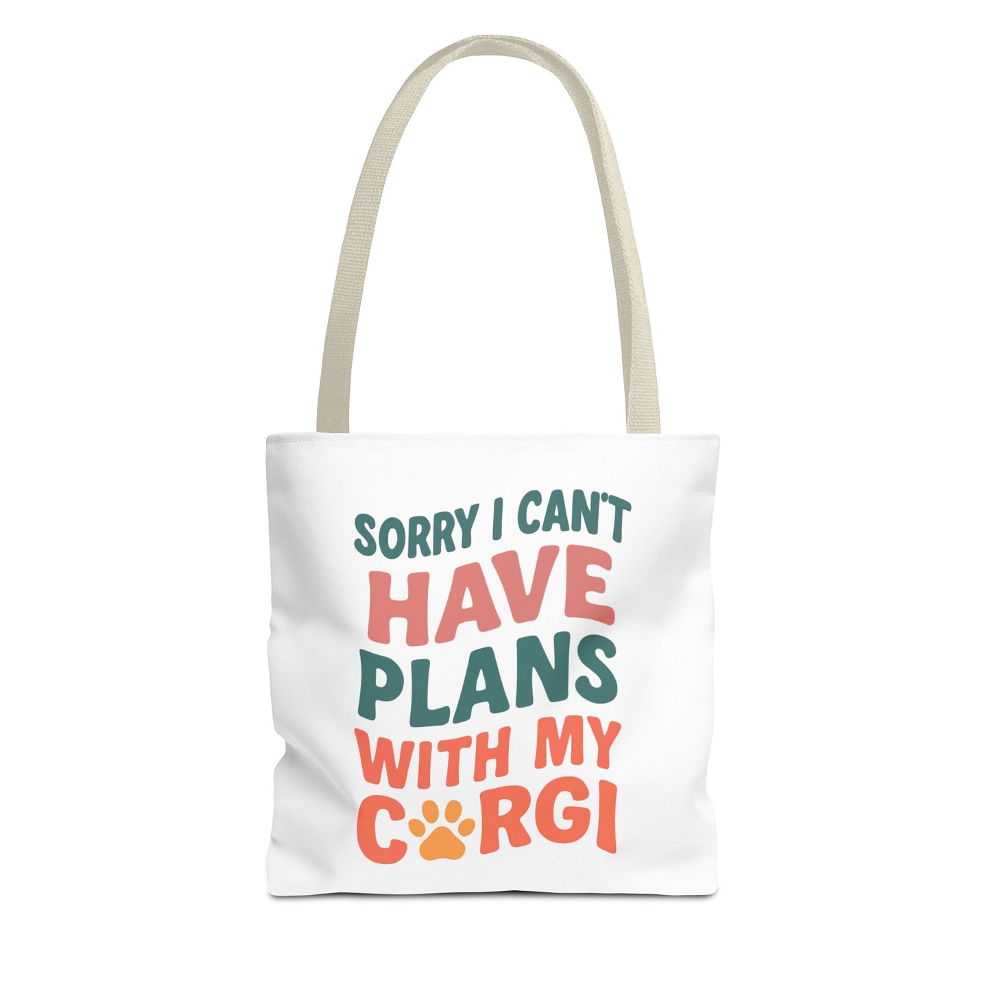 Sorry I Can't Have Plans With My Corgi tote bag