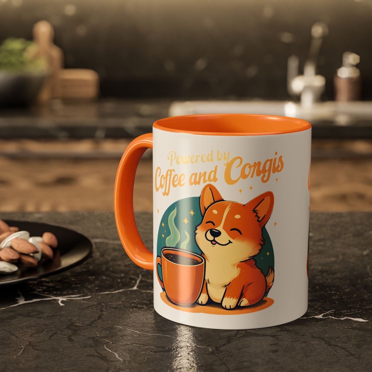 Powered by Coffee and Corgis Mug