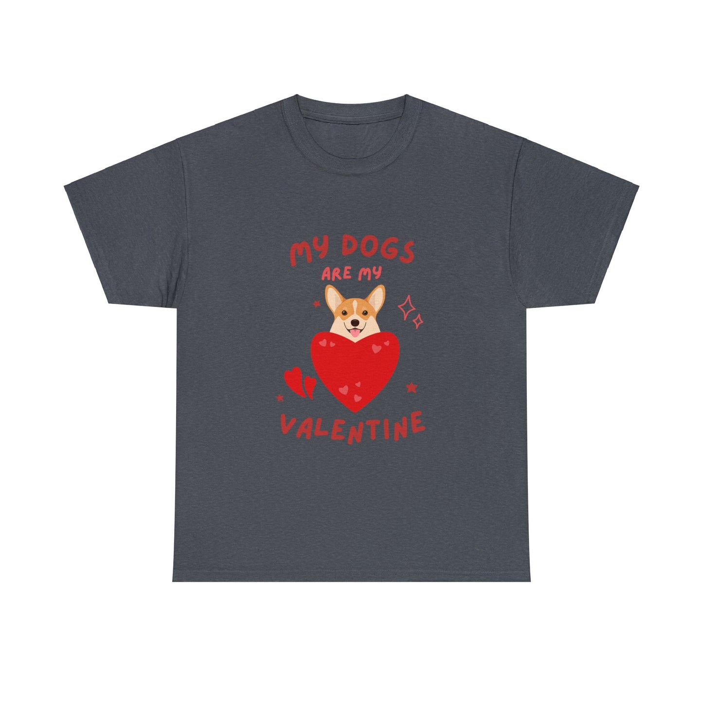 Corgi Valentine Unisex Heavy Cotton Tee