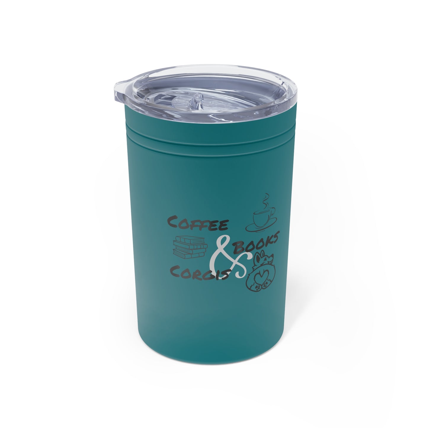 Coffee, Books & Corgis Vacuum Insulated Tumbler, 11oz