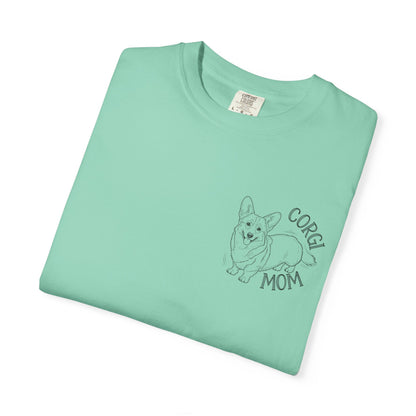 Corgi Mom Unisex Garment-Dyed T-Shirt