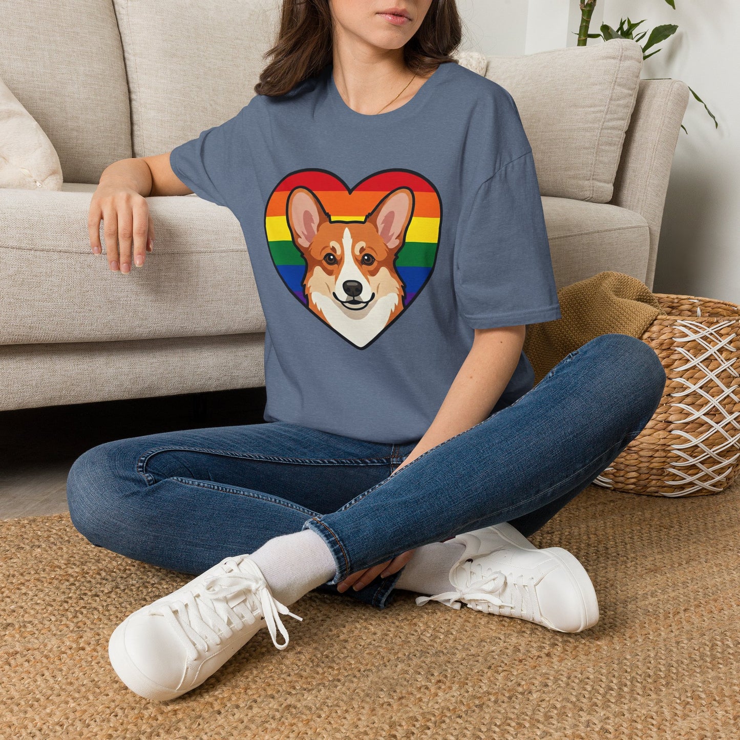 Rainbow Corgi Pride Shirt | LGBT Corgi Tee | Pride Month Gift | Gay Dog Dad Shirt | Corgi Lover Pride Gift | LGBTQ Shirt | Unisex Tee