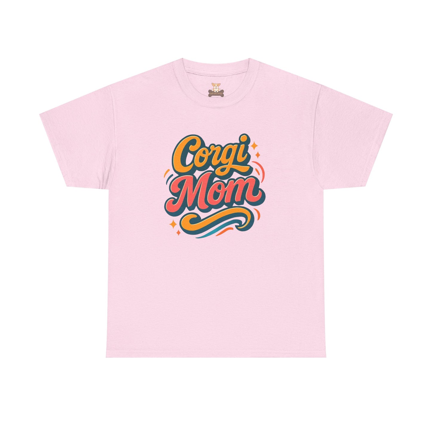 Retro Script Corgi Mom T-Shirt