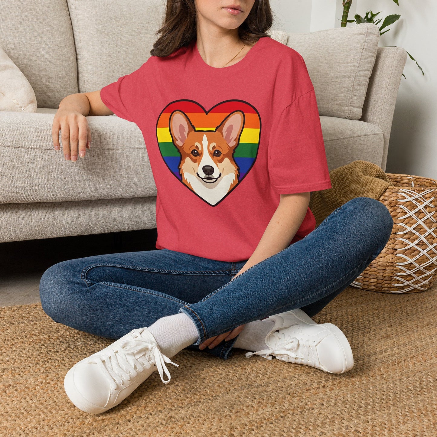 Rainbow Corgi Pride Shirt | LGBT Corgi Tee | Pride Month Gift | Gay Dog Dad Shirt | Corgi Lover Pride Gift | LGBTQ Shirt | Unisex Tee