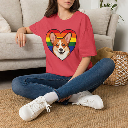 Rainbow Corgi Pride Shirt | LGBT Corgi Tee | Pride Month Gift | Gay Dog Dad Shirt | Corgi Lover Pride Gift | LGBTQ Shirt | Unisex Tee