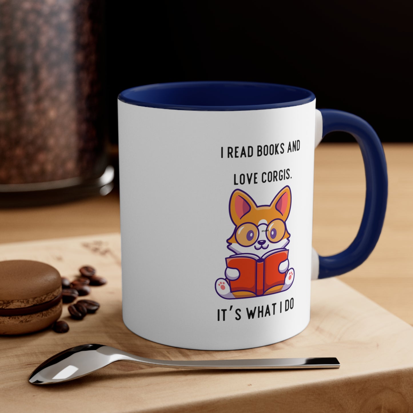 Books and Corgis Coffee Mug, 11oz