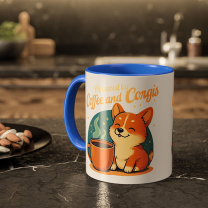 Powered by Coffee and Corgis Mug