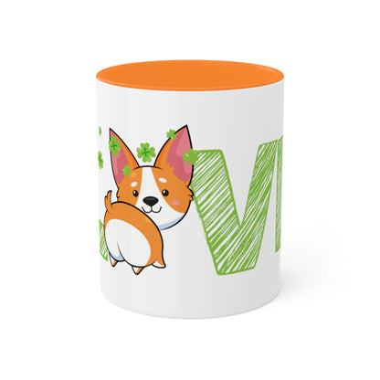 St Patrick Corgi Mug, 11oz