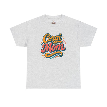 Retro Script Corgi Mom T-Shirt