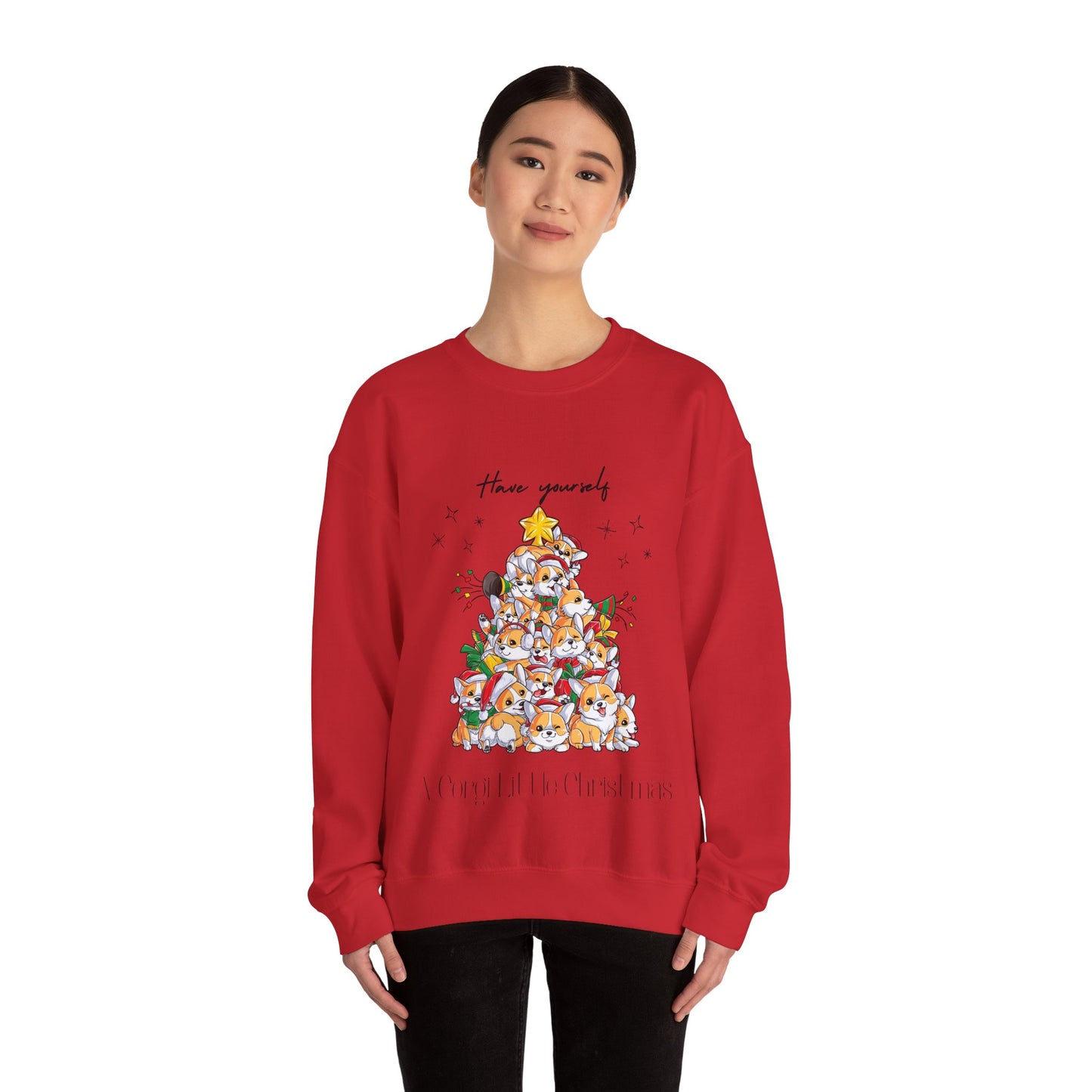 Corgi Little Christmas Heavy Blend™ Crewneck Sweatshirt