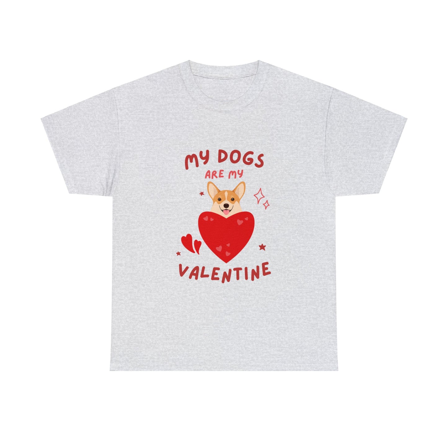 Corgi Valentine Unisex Heavy Cotton Tee