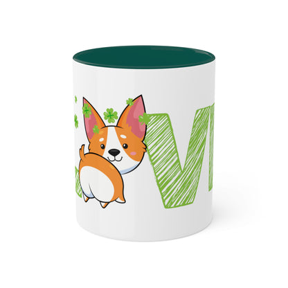 St Patrick Corgi Mug, 11oz