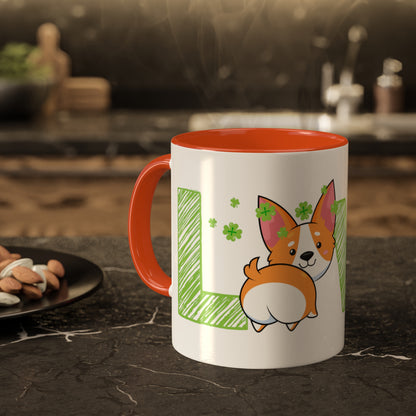 St Patrick Corgi Mug, 11oz