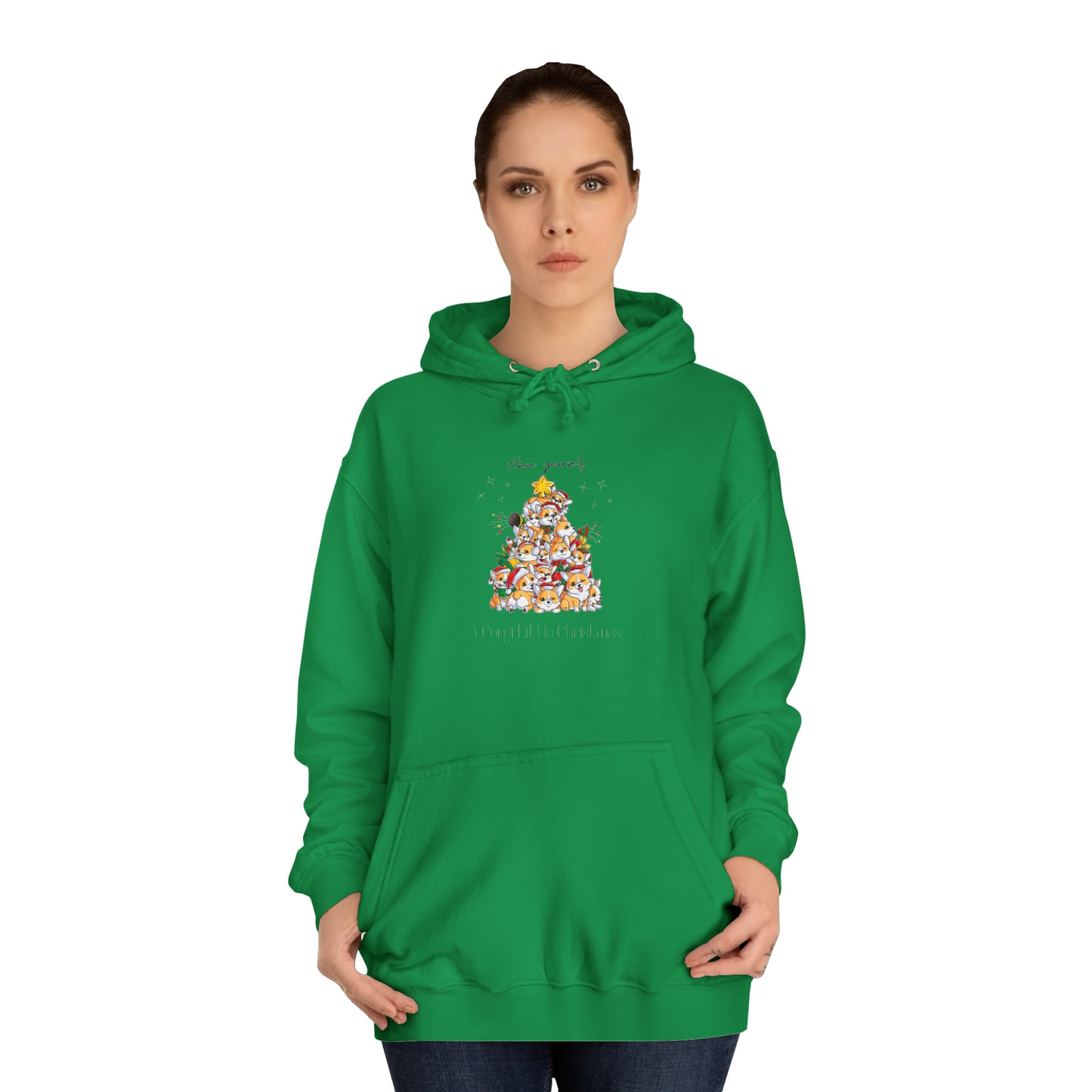 Corgi Christmas Unisex College Hoodie