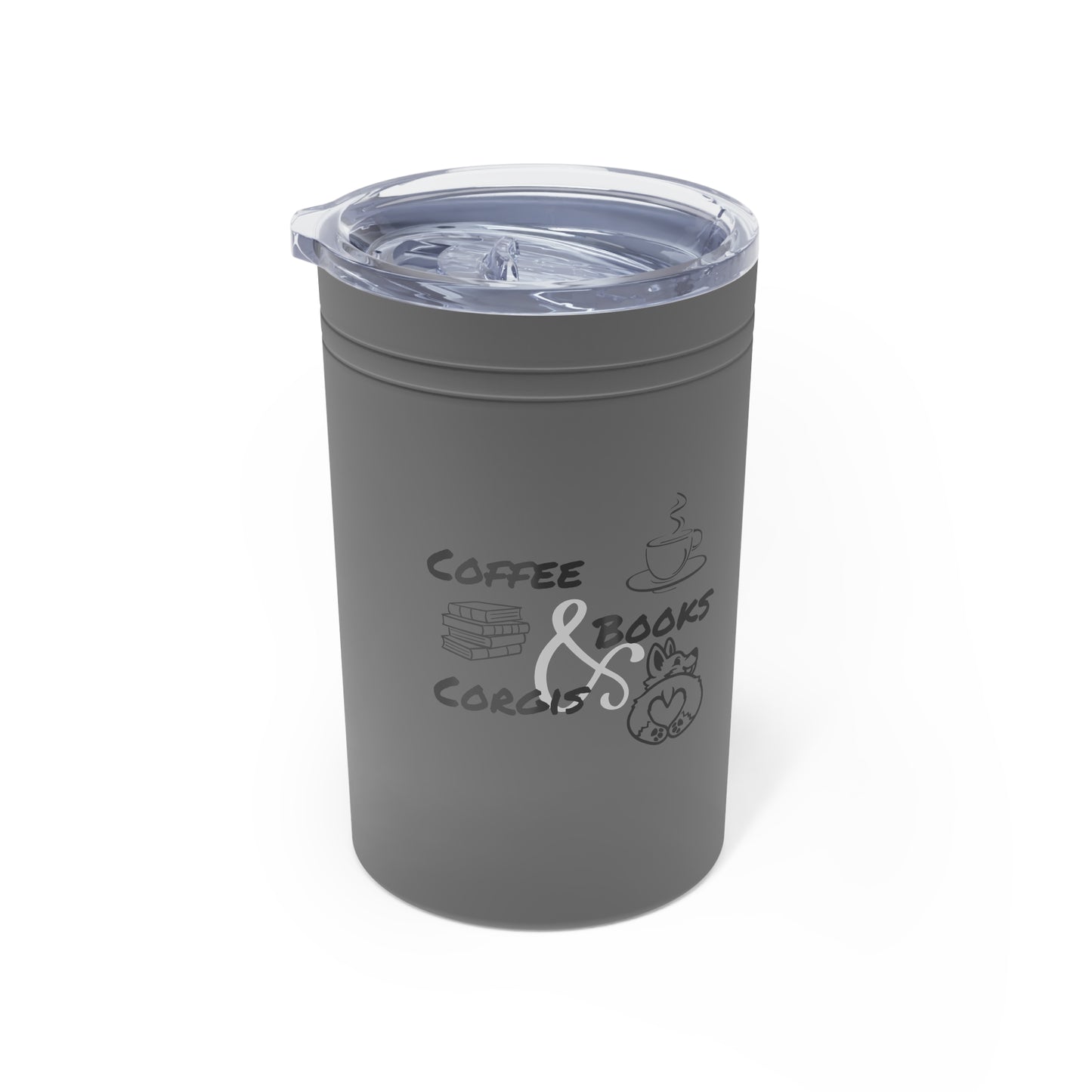 Coffee, Books & Corgis Vacuum Insulated Tumbler, 11oz