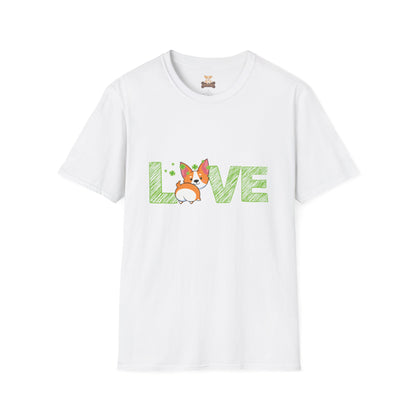 St Patrick Corgi Love Unisex Softstyle T-Shirt