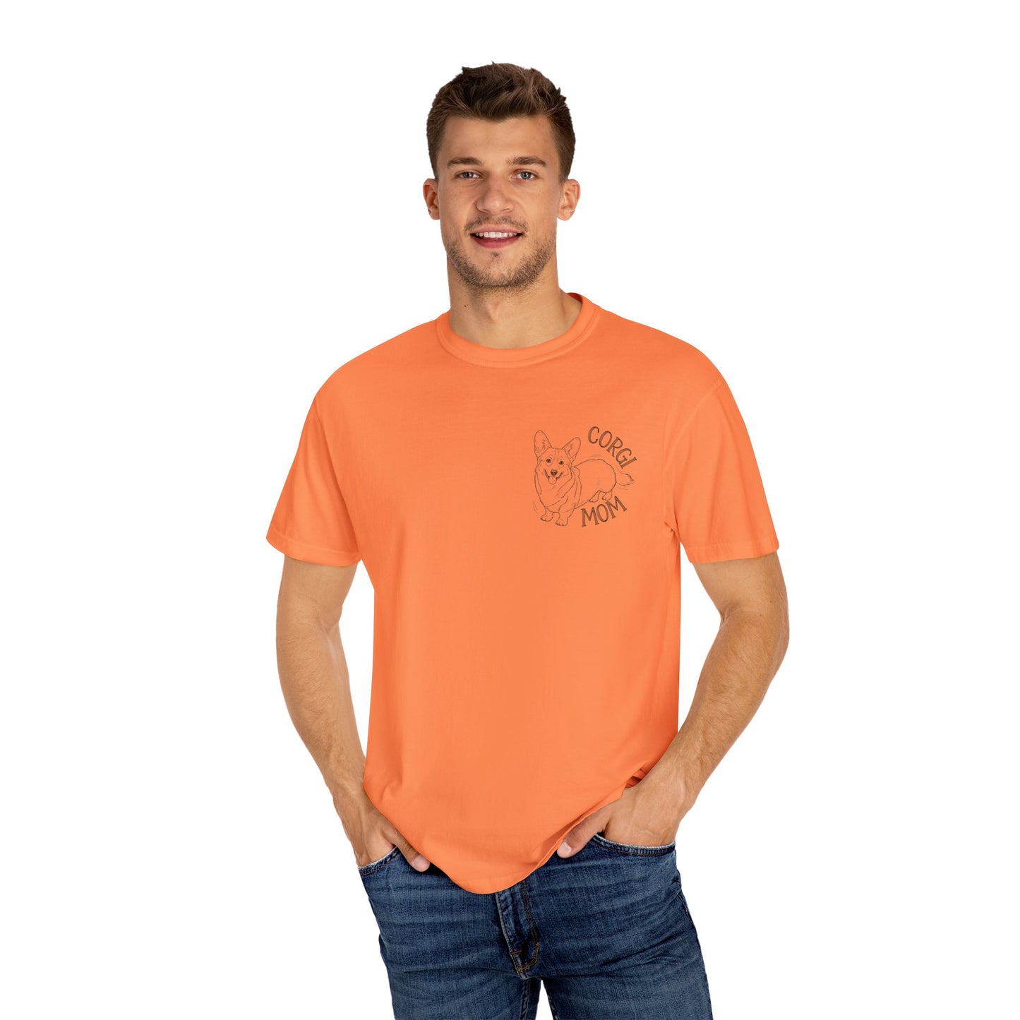 Corgi Mom Unisex Garment-Dyed T-Shirt