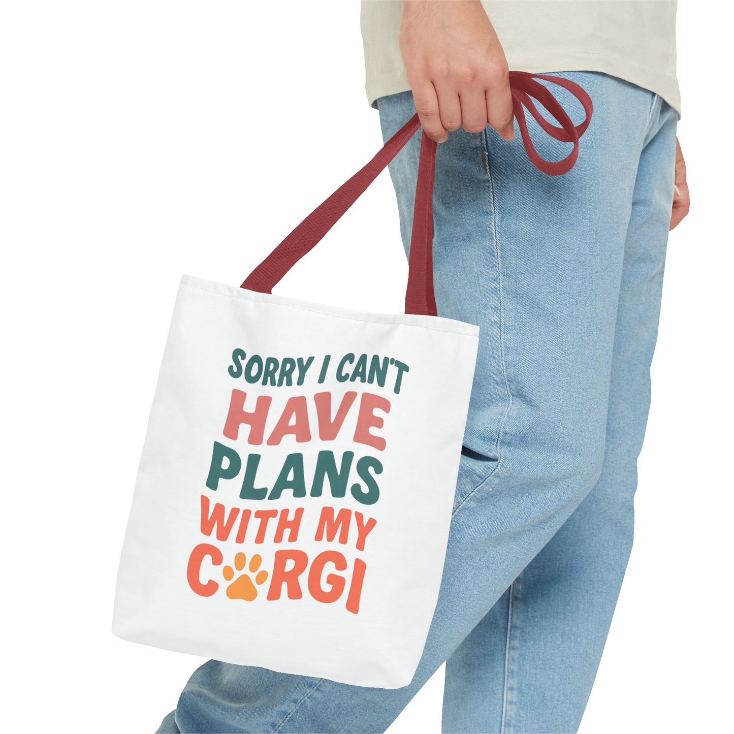 Sorry I Can't Have Plans With My Corgi tote bag