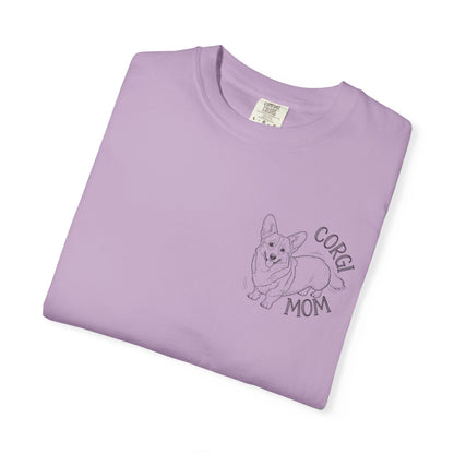 Corgi Mom Unisex Garment-Dyed T-Shirt