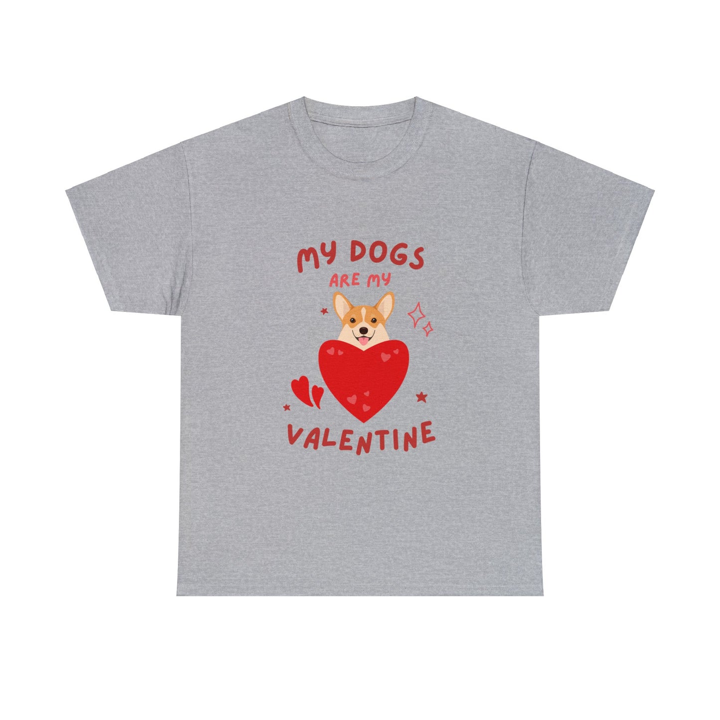 Corgi Valentine Unisex Heavy Cotton Tee