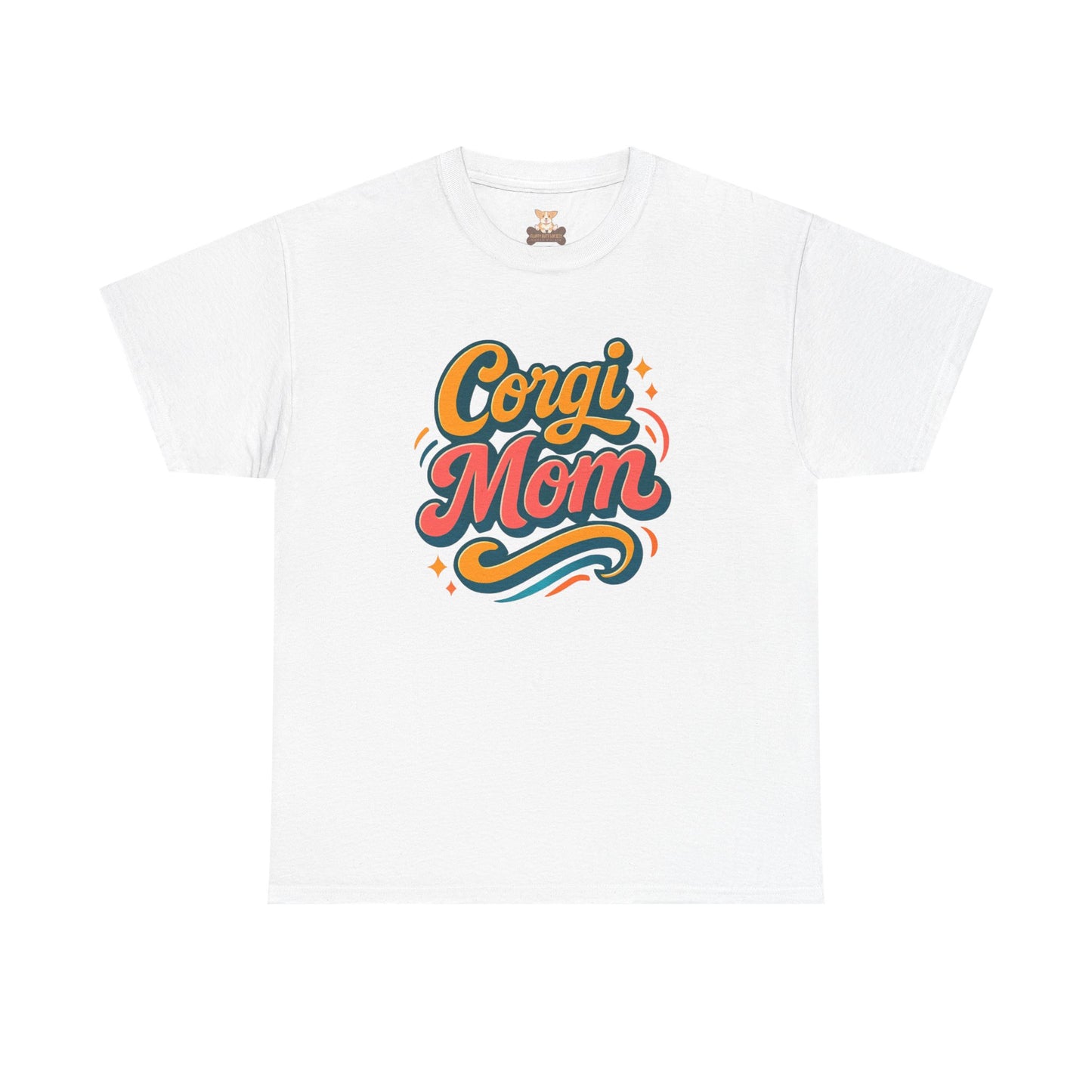 Retro Script Corgi Mom T-Shirt