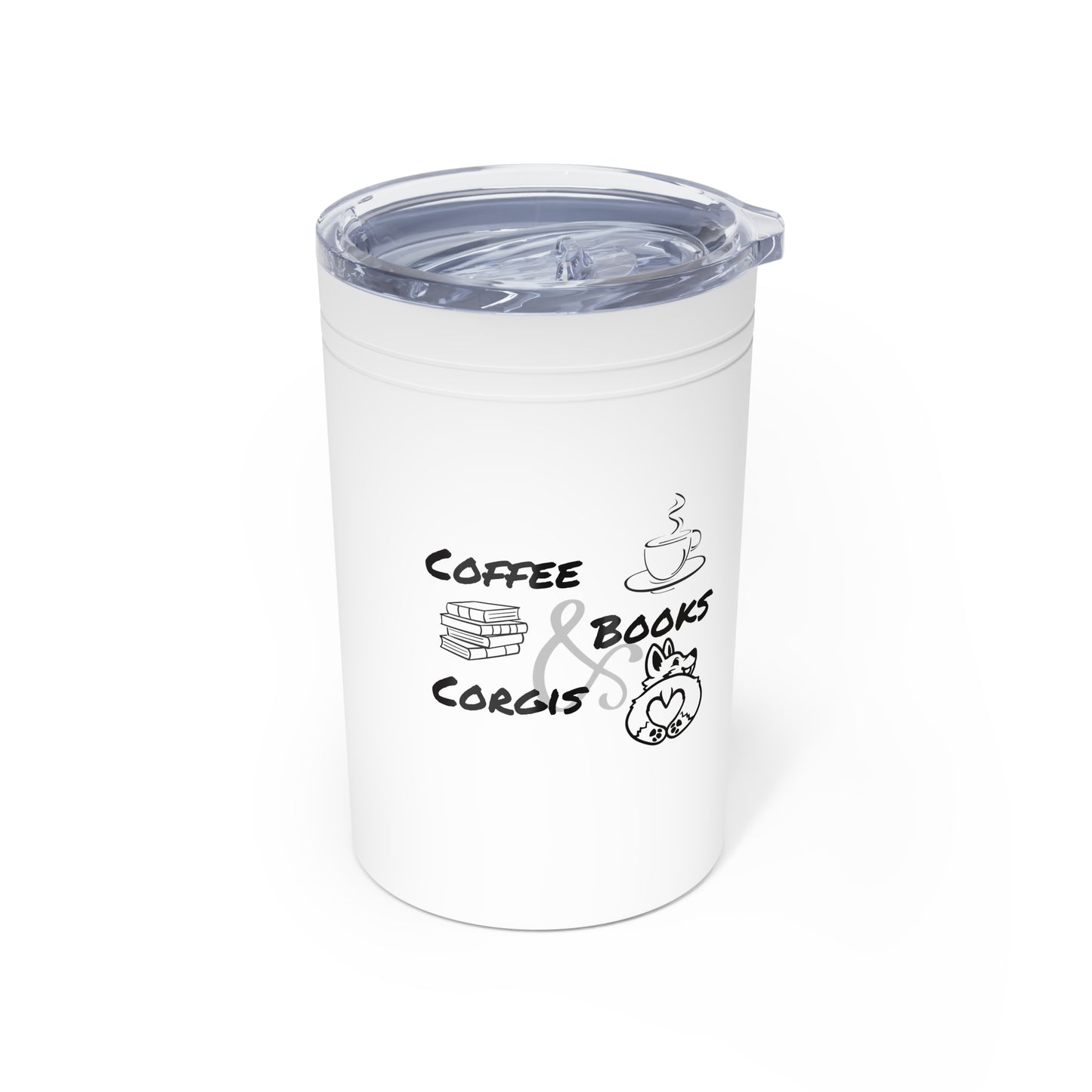 Coffee, Books & Corgis Vacuum Insulated Tumbler, 11oz