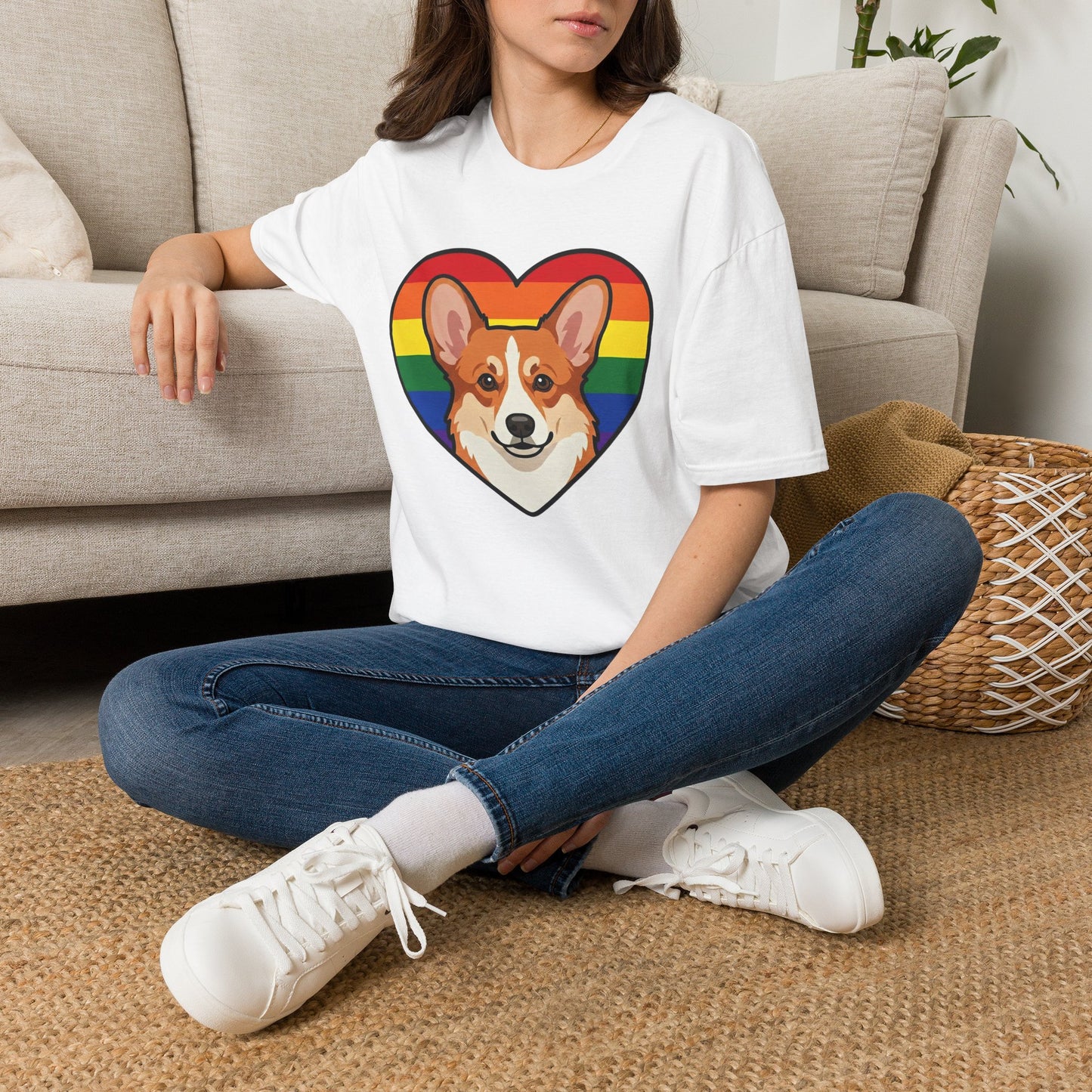 Rainbow Corgi Pride Shirt | LGBT Corgi Tee | Pride Month Gift | Gay Dog Dad Shirt | Corgi Lover Pride Gift | LGBTQ Shirt | Unisex Tee
