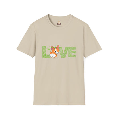 St Patrick Corgi Love Unisex Softstyle T-Shirt