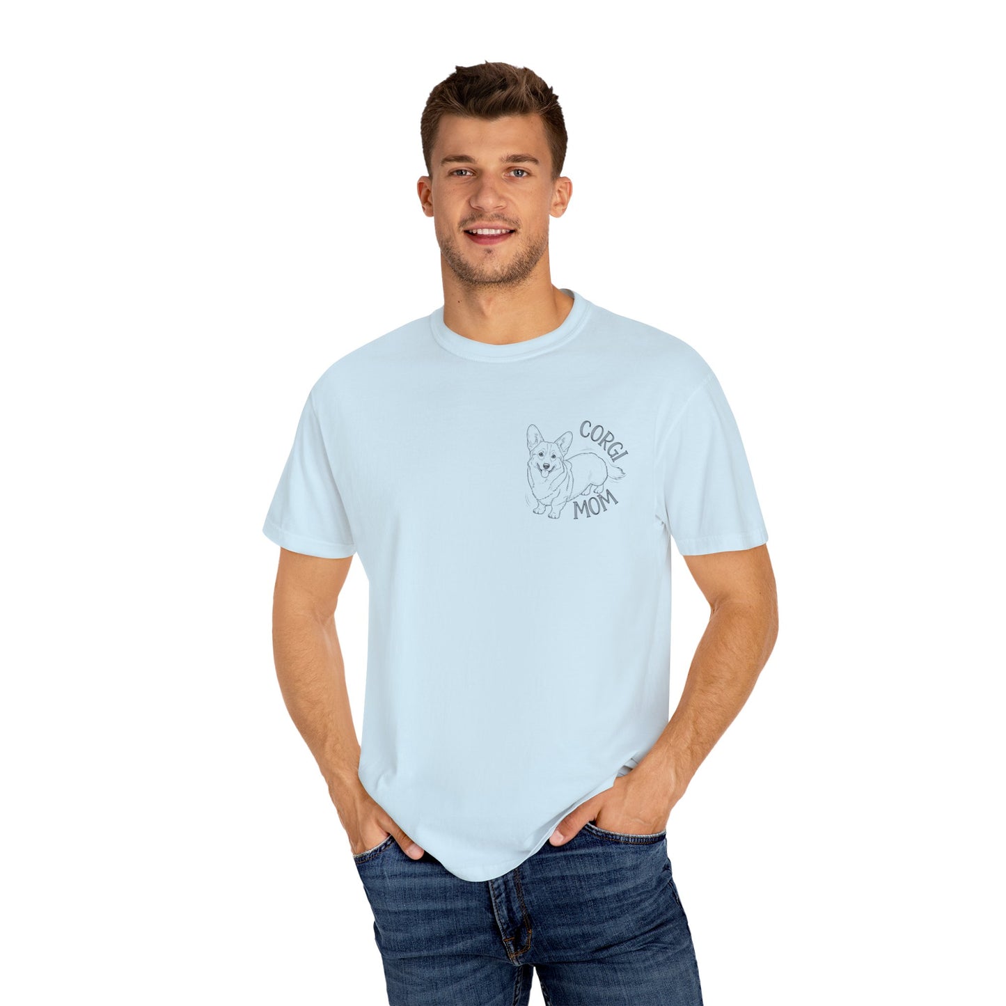 Corgi Mom Unisex Garment-Dyed T-Shirt
