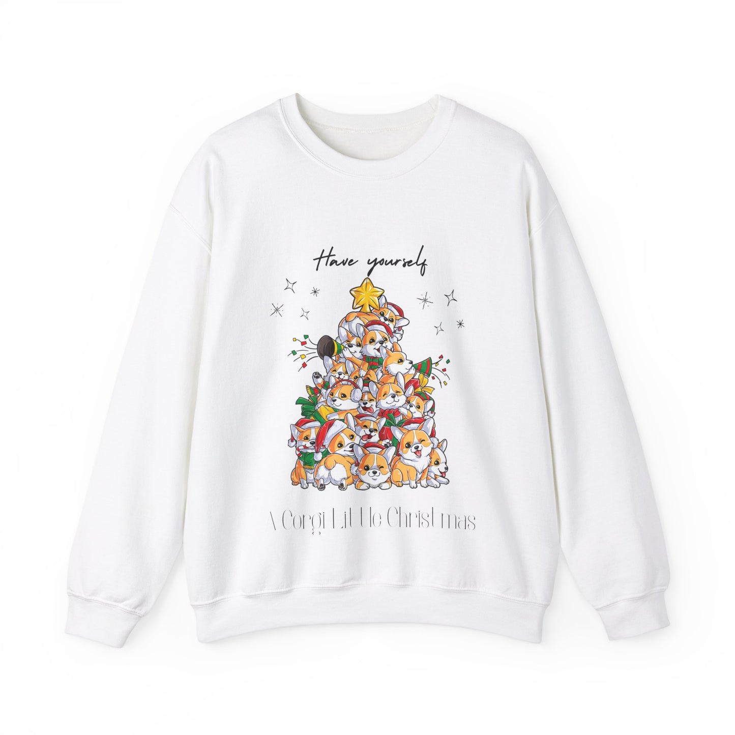 Corgi Little Christmas Heavy Blend™ Crewneck Sweatshirt