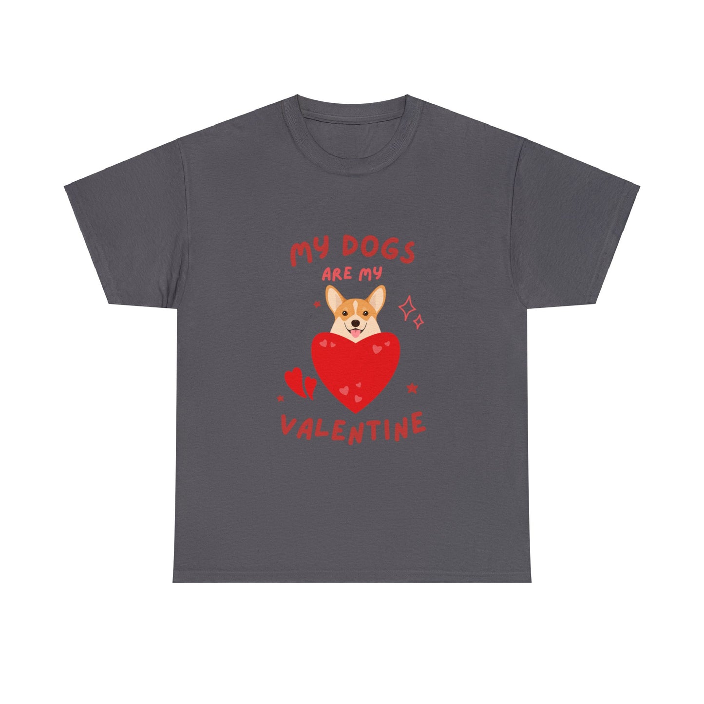 Corgi Valentine Unisex Heavy Cotton Tee