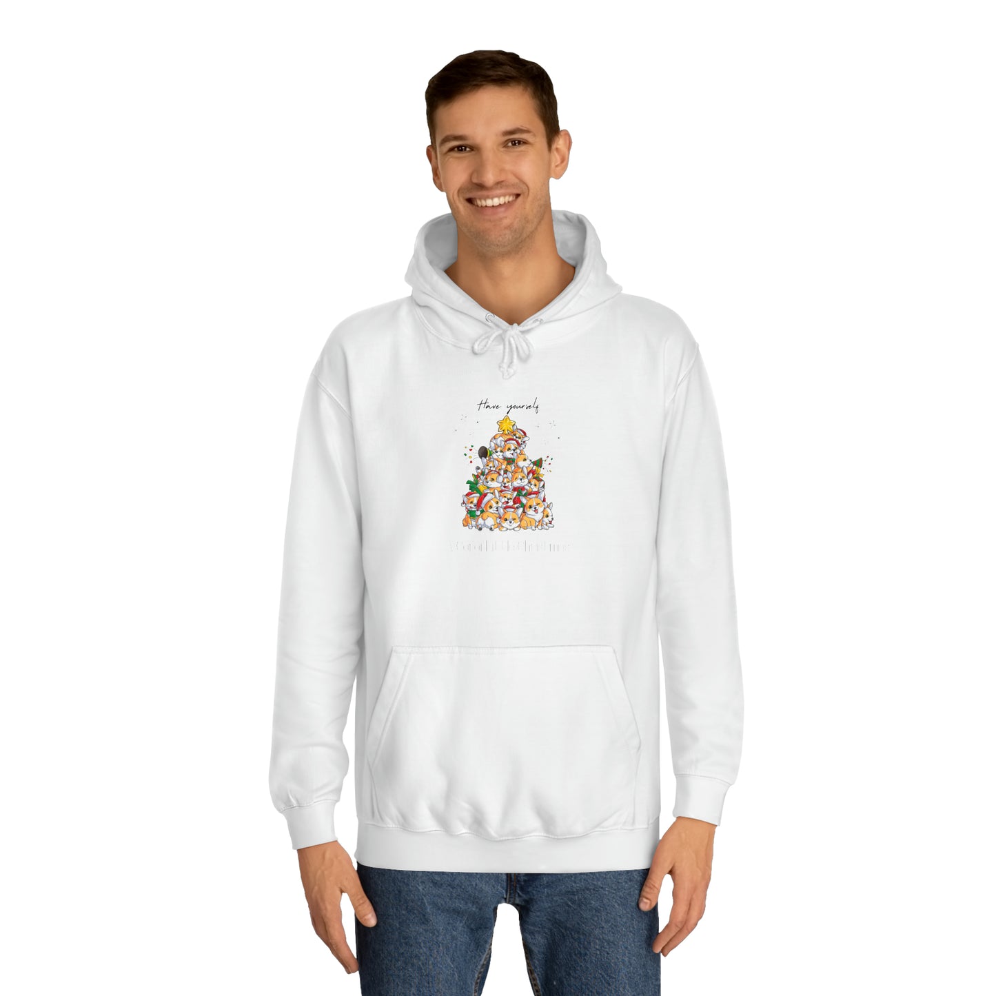 Corgi Christmas Unisex College Hoodie