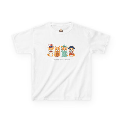 Current Mood: America — Fourth of July Corgi Kids Tee